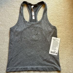 Lululemon Swiftly Tech RB Tank 2.0 *Race length Slate/White Size 6